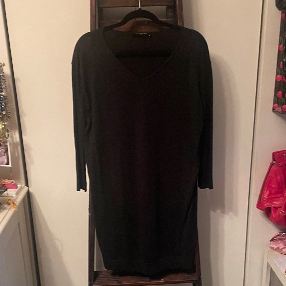 Isabel Marant Gray Cashmere  Long Sleeve Dress